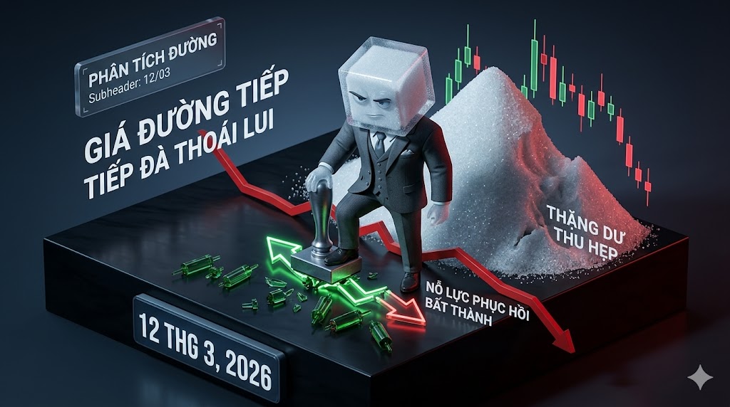 Giá đường tiếp đà thoái lui: Thặng dư toàn cầu thu hẹp nhưng vẫn đủ sức dập tắt nỗ lực phục hồi